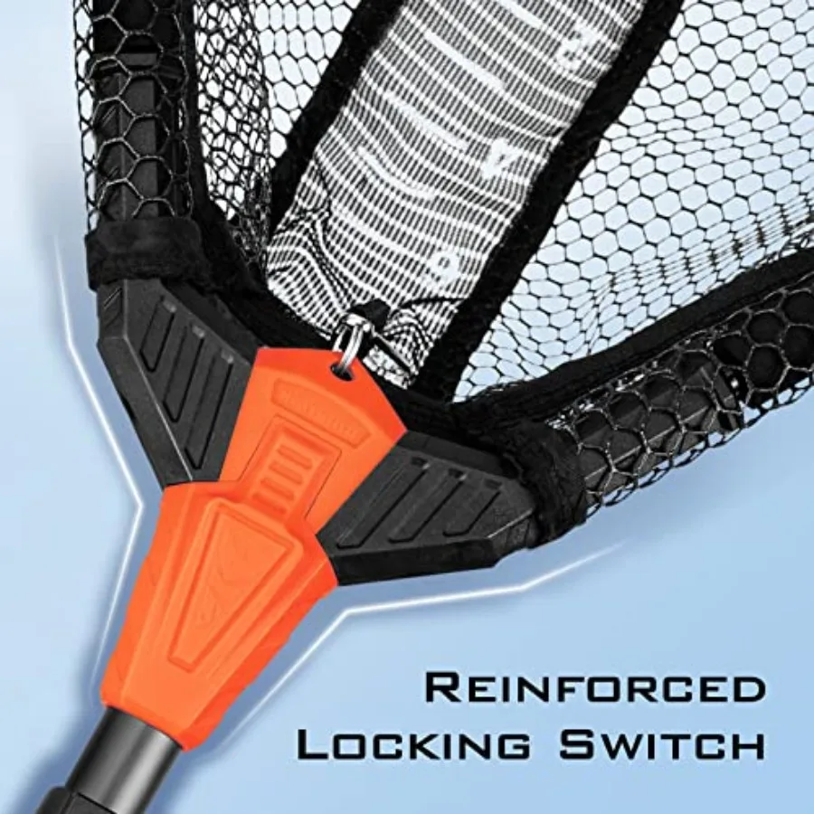Pontus Fishing Net, Foldable and Lightweight Landing Net with Built in Length Scale, Strength Aluminum Handle, Fishing Gear and