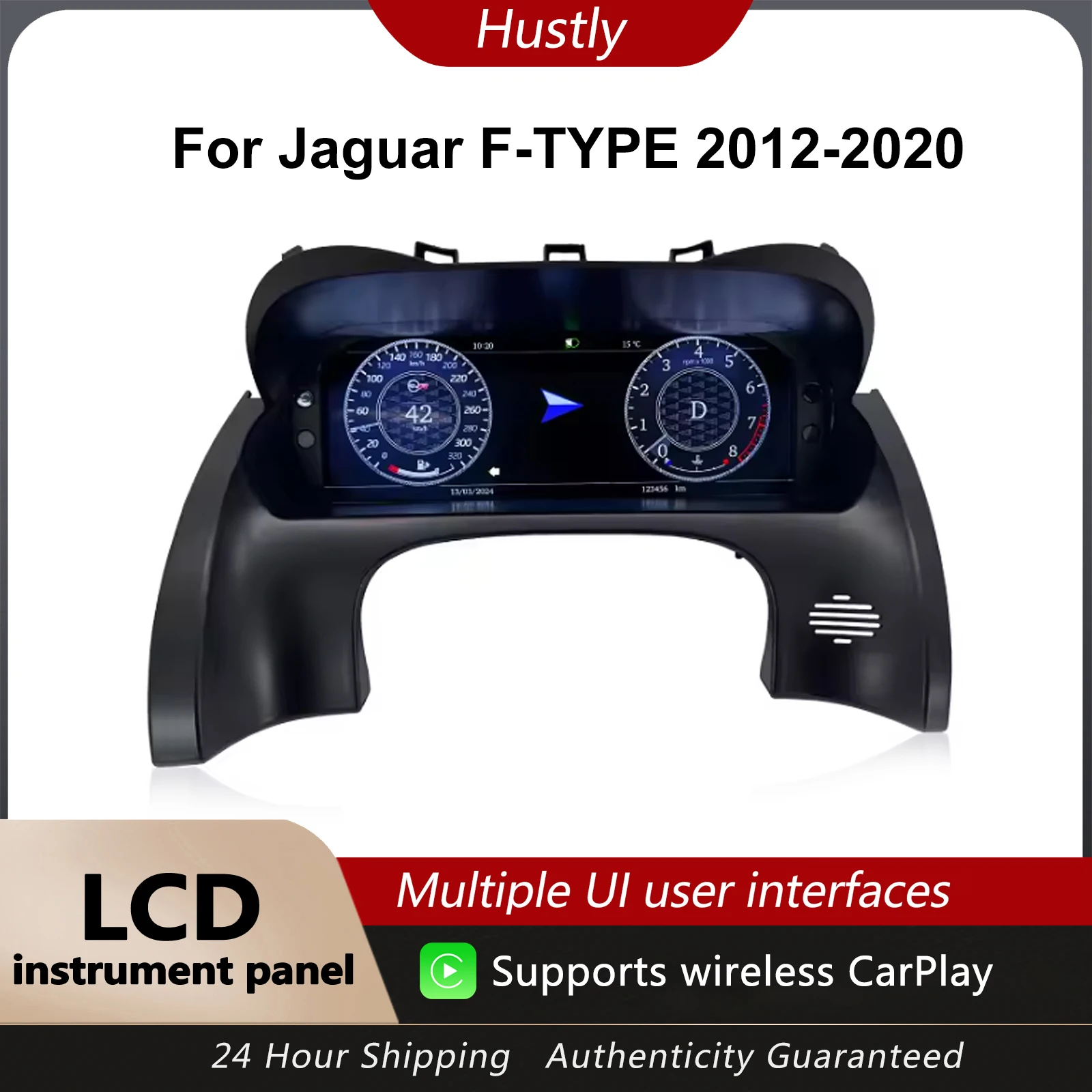 

Cluster digital instrument cluster For Jaguar F-TYPE 2012-2020 LCD instrument panel Speedometer iOS CarPlay