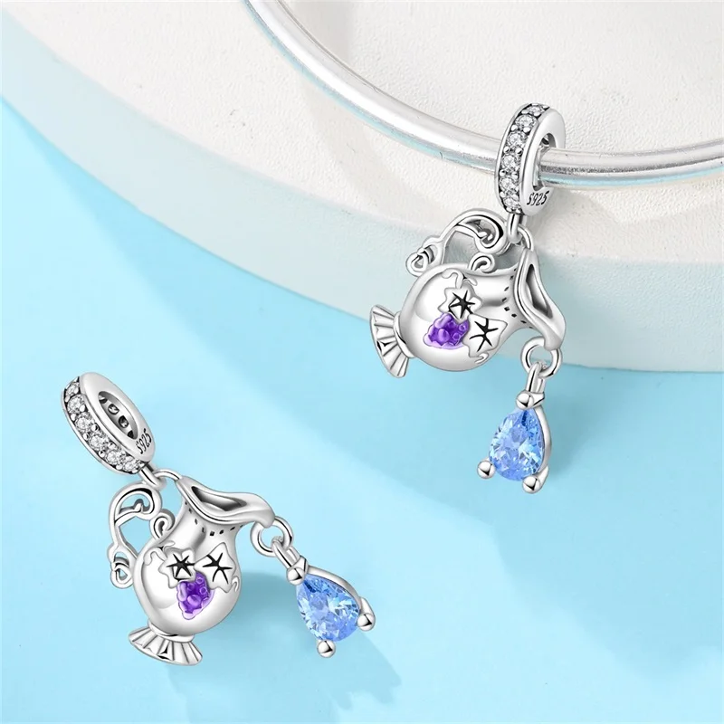

2026 New 925 Sterling Silver Wine Pot Charms Pendant Fit 3mm Original Bracelet DIY Women Exquisite Birthday Party Jewelry Gifts