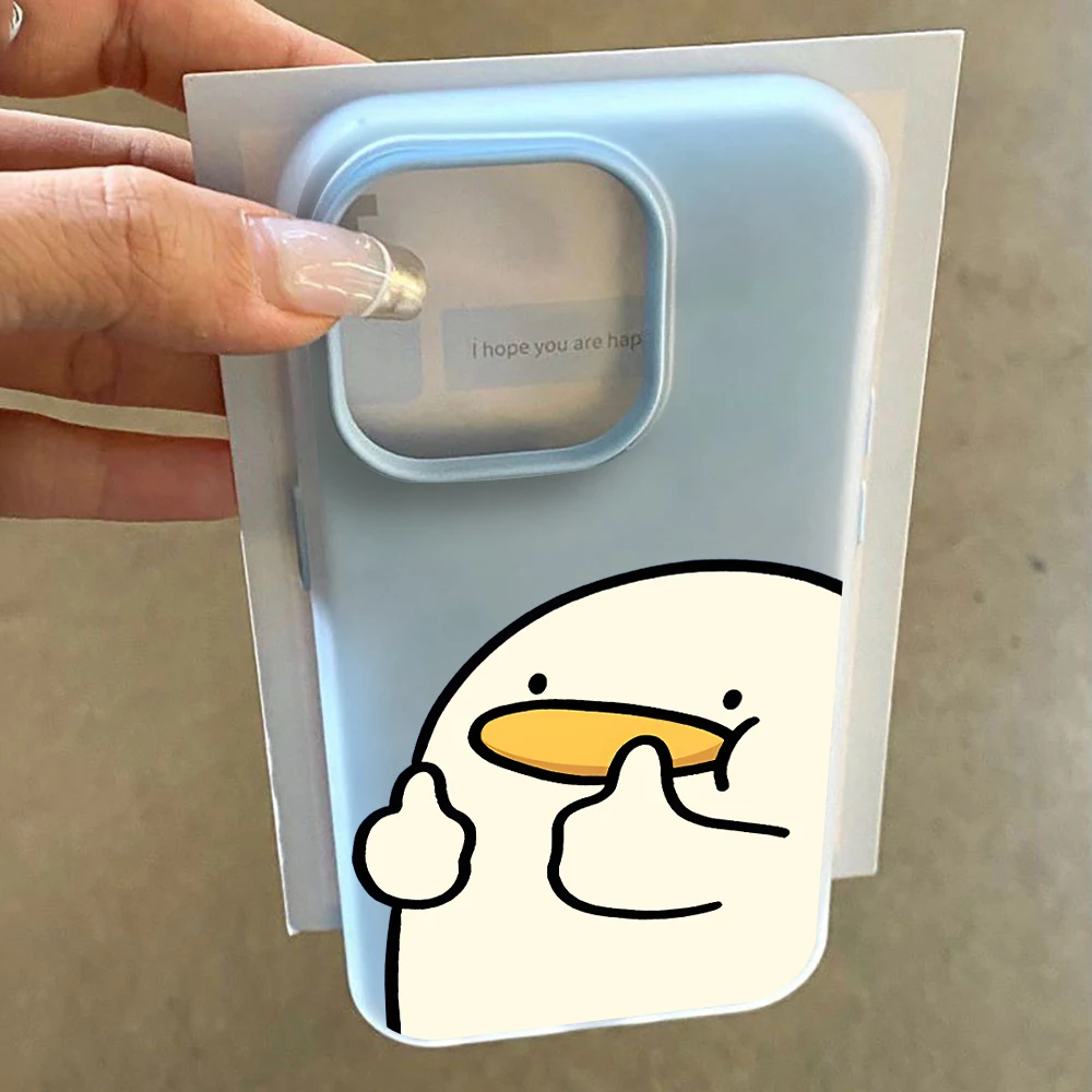 Für iPhone 17 15 16 14 Pro Max Hülle Plus Cartoon Ente Niedliche Abdeckung Für iPhone 13 11 12 ProMax XS XR 8 Plus Bonbonfarbene Hüllen – Detail 3