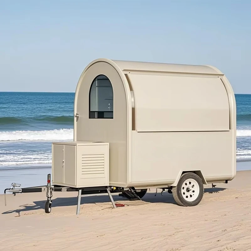 Stainless Food Trailer Food Truck Concession Trailer with Splash Guard for Grilled Cheese and Tomato Soup Service