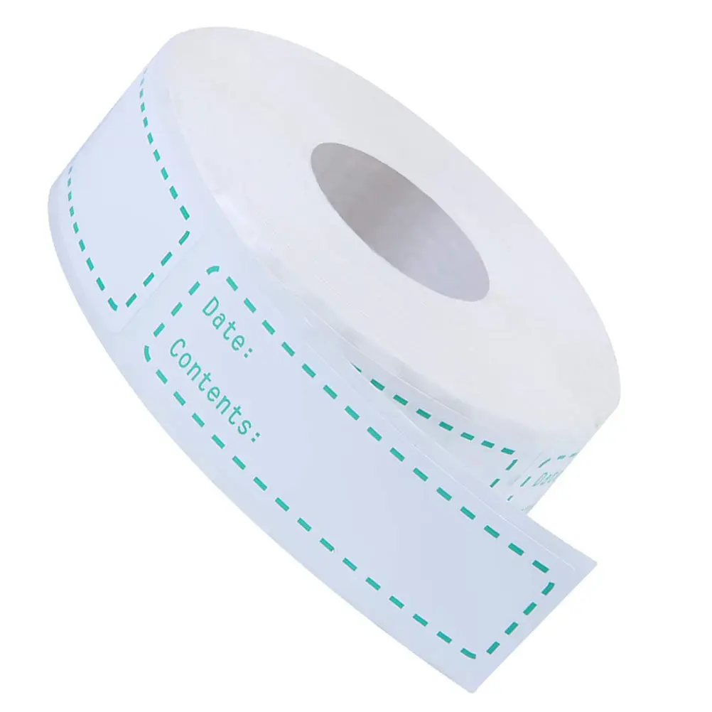 

500Pcs Eco-Friendly Date Stickers English Record DIY Classification Labels for Home Kitchen Green Record Date Sticker