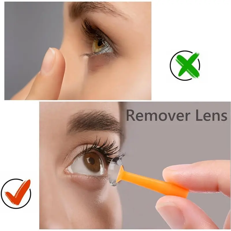 B14C 24 Pack Hard Contact Len Remover For RGP And Scleral Lenses, Eye Plungers Suction Cup Removal Tool