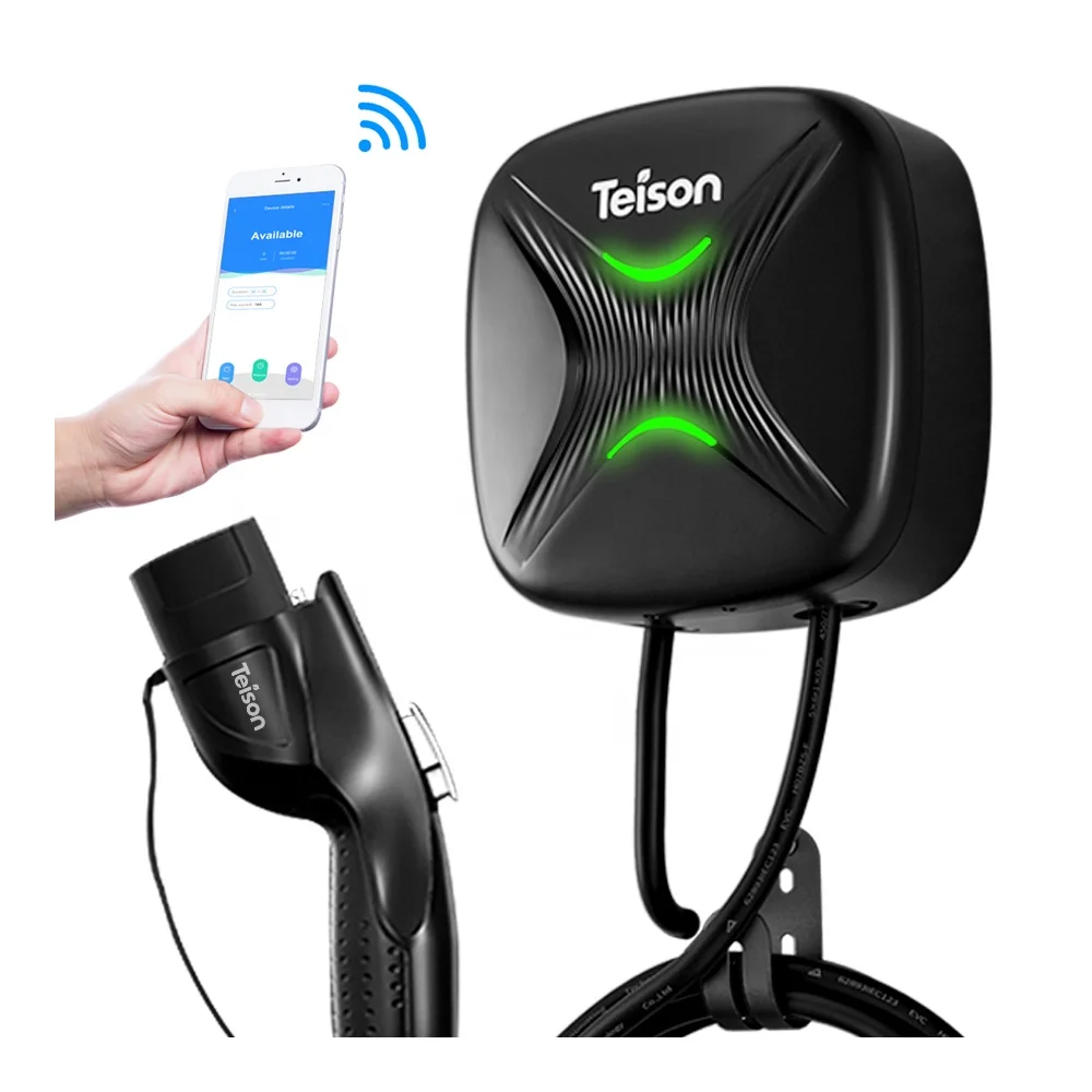 

Teison Home Wifi 4G Enabled OCPP EV Charging Station Wallbox With APP Level 2 32a Electric Car Charger