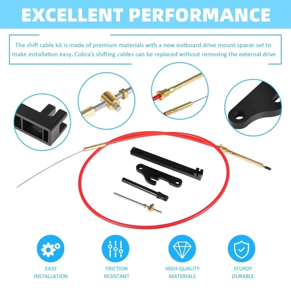 

Для OMC для Cobra Sterndrive комплект нижнего троса переключения передач, подходит для модели 1986 1993, OEM 987661, высокая стабильность установки