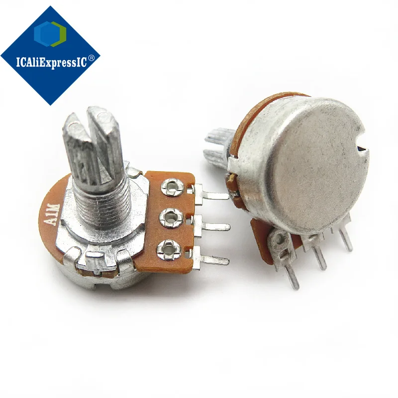 2pcs/lot Imports diaphragm 148 single - potentiometer A105 handle length 15MM flowers with 41 points step A1M In Stock