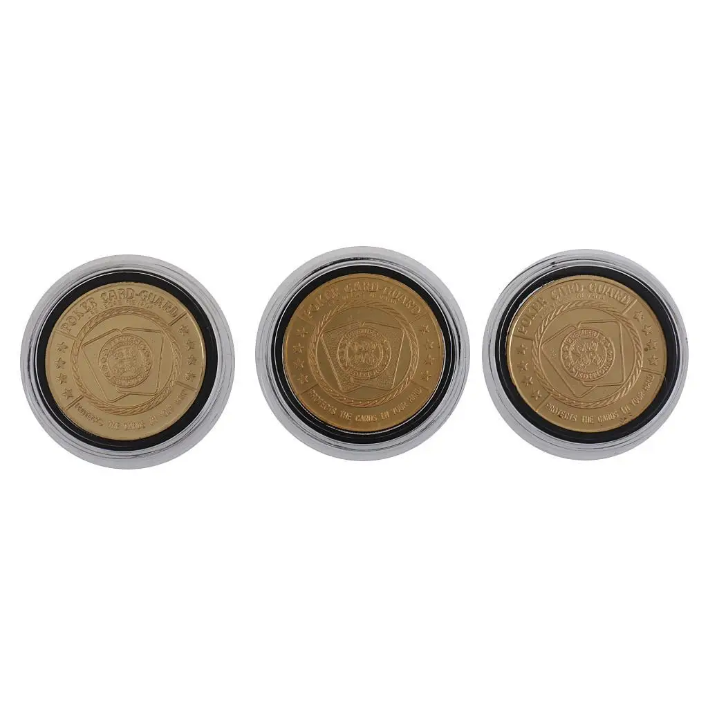 Professional Poker Game Dealers Button Poker Cards Guard Protector Metal Coin Poker Chip Button For Entertainment Dealer Button
