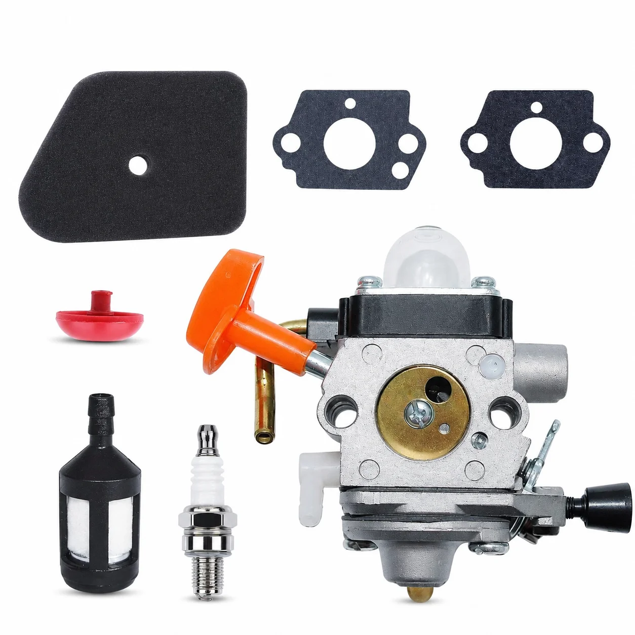 Carburetor Kit For Stihl FS130/130R HL100 KM90/100 Trimmer Brushcutter Repair Kit with Gaskets Replace 41801200608 41801200610
