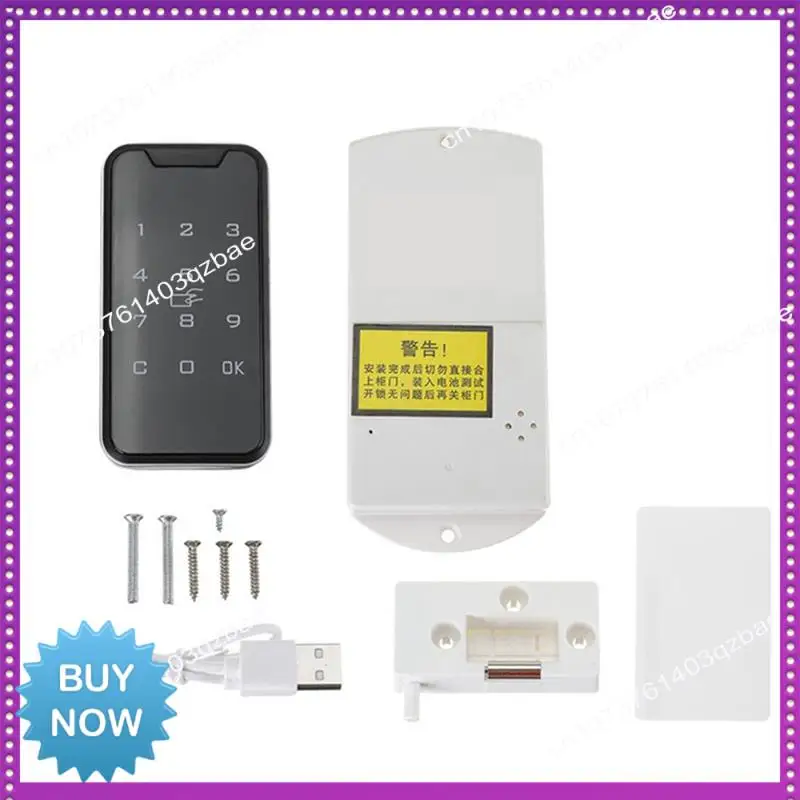 Hot Ltem 1Set Electronic Cabinet Lock Touch Keypad Electronic Wardrobe File Door Drawers Lock Zinc Alloy