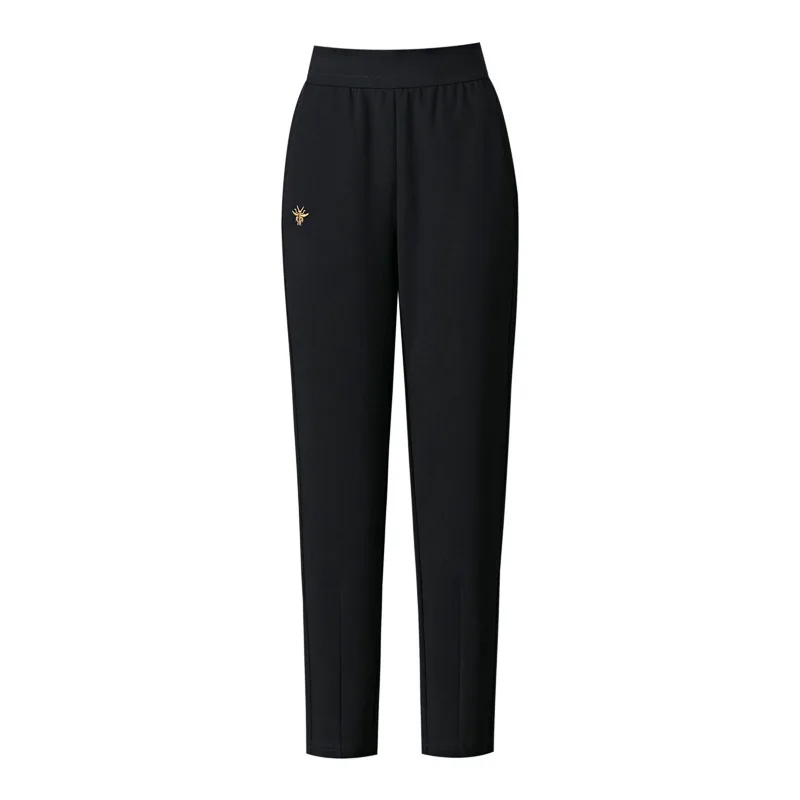 Large Casual Pants for Women's Harlan Pants, Autumn New Elastic High Waisted Versatile Loose and Slim Pants with Pockets