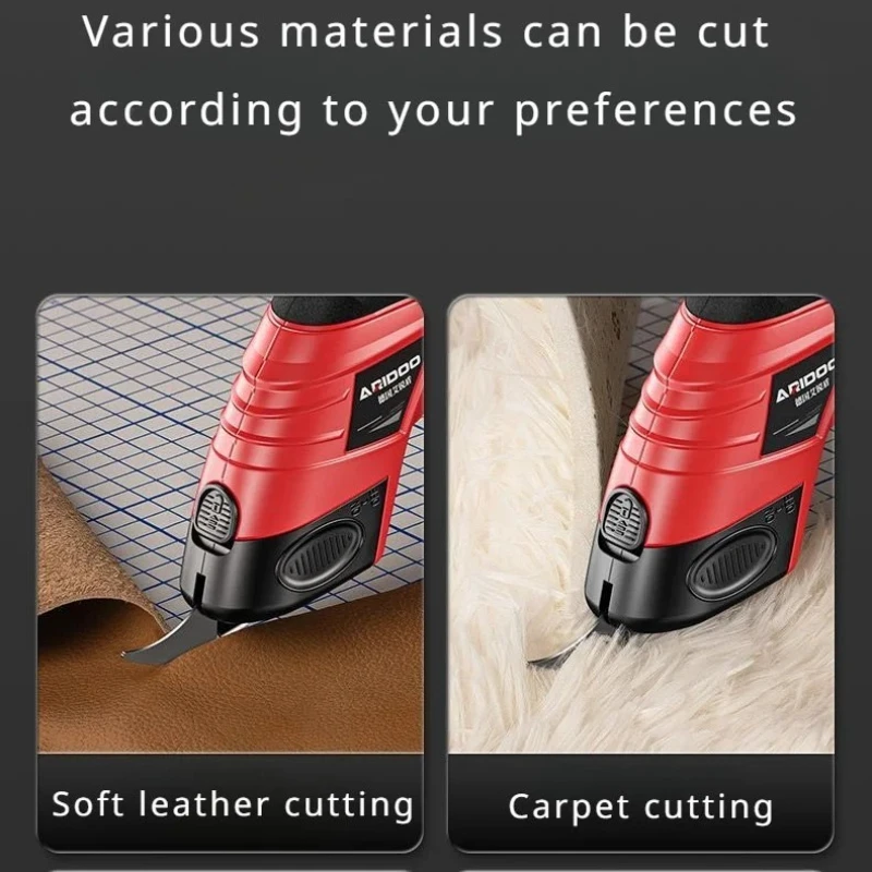 4.2V Electric Scissors For Cloth Carpet Leather USB Rechargeable Leather Trimming Scissors Cordless Fabric Cutting Machine