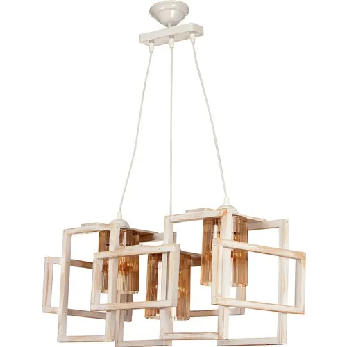 

Lagom Natural Wood Mio 3'lü Wood White Tumbled Pattern Chandelier