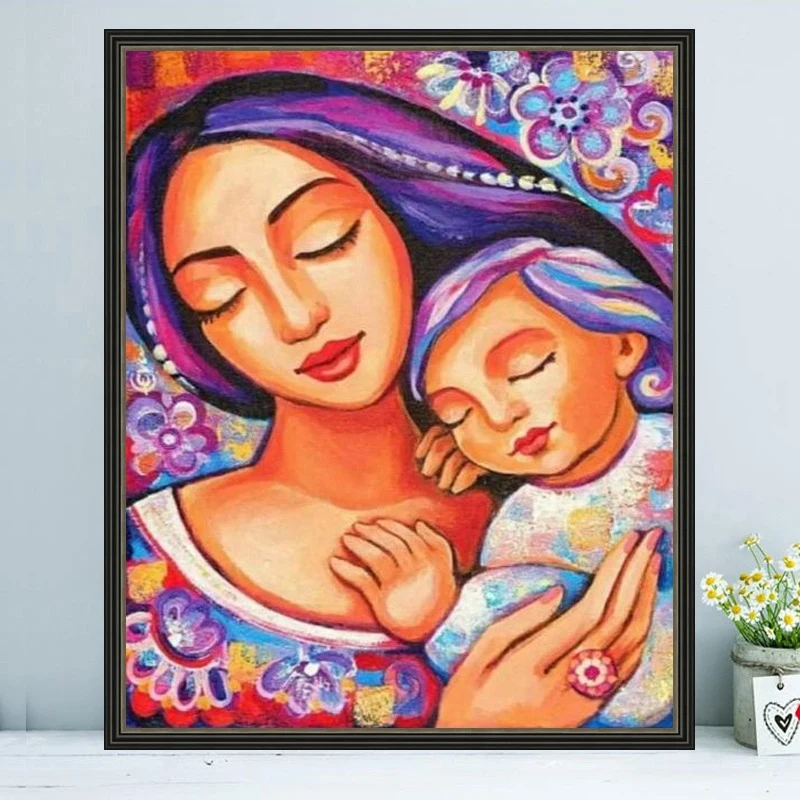 Mother Love Full Drill DIY Diamond Painting Cross Stitch Embroidery Kits Diamond Painting Wall Decor