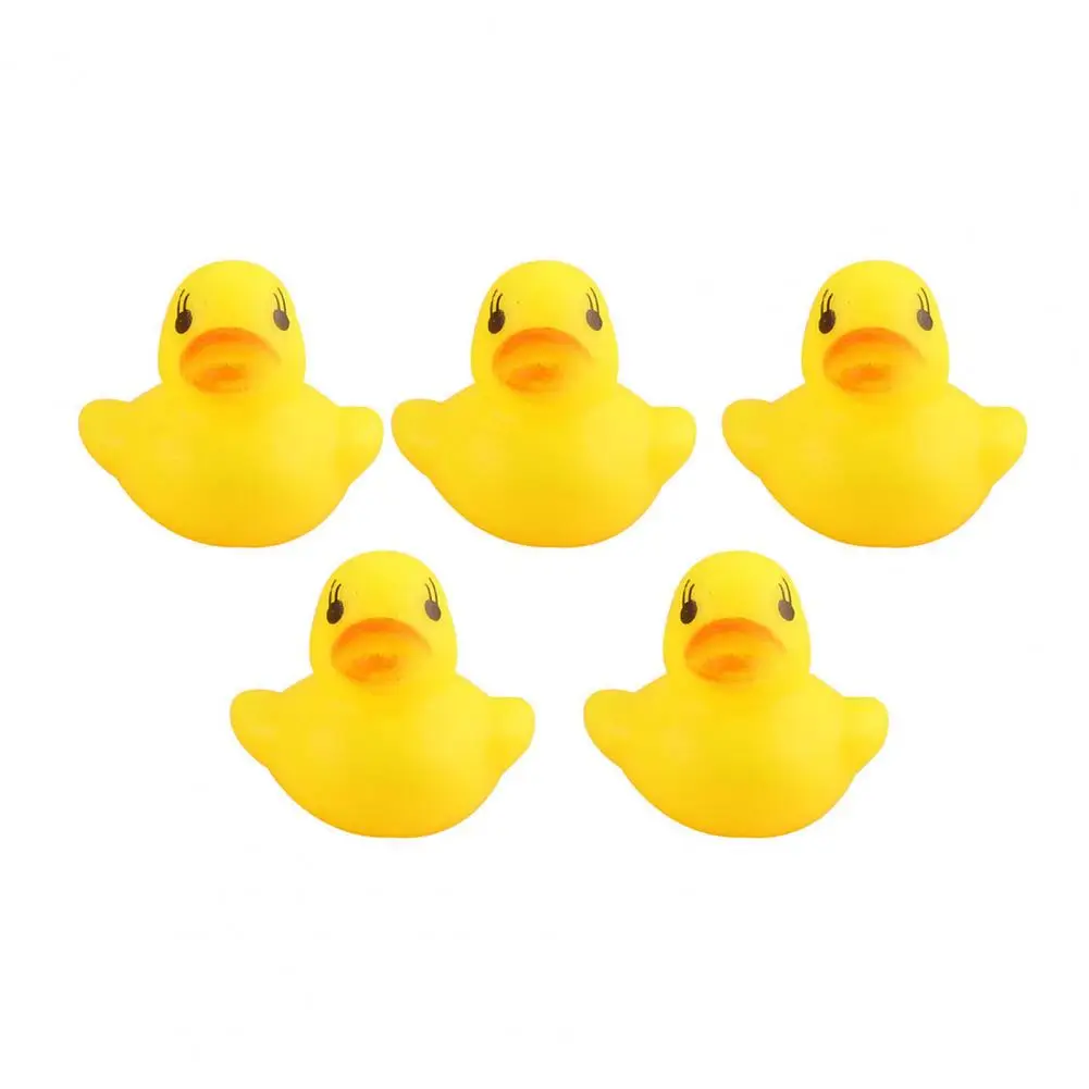 Conjunto de brinquedos de banho em forma de pato para bebês, Squeaky Duck Bath Toy, desenvolvimento auditivo infantil, água, compacto para casa, 5pcs