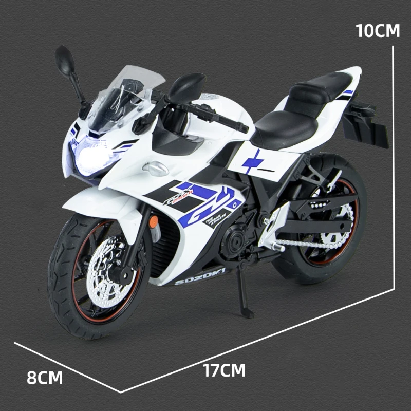 1:12 Suzuki GSX250R Motorcycles Simulation Alloy Motorcycle Model Shock Absorbers Sound and Light Collection Toy Car Kid Gift