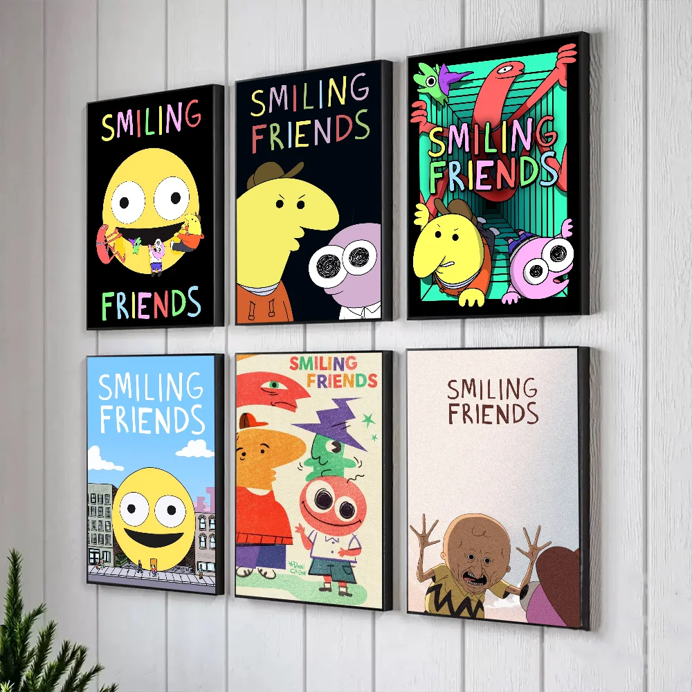 Cartoon S-Smiling Friends Poster Prints Artwork festival Bedroom Club living room Home Deco