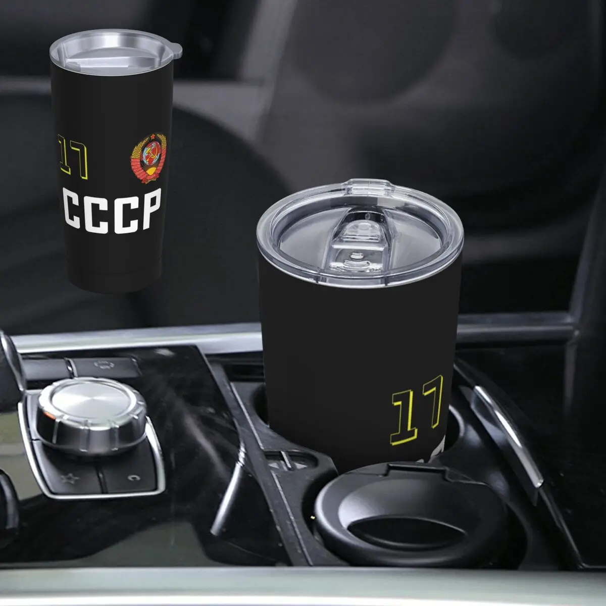 USSR Hammer And Sickle CCCP Russian Soviet Flag Stainless Steel Tumbler Vacuum Insulated Mugs Thermal Cold Bottle With Lid 20oz