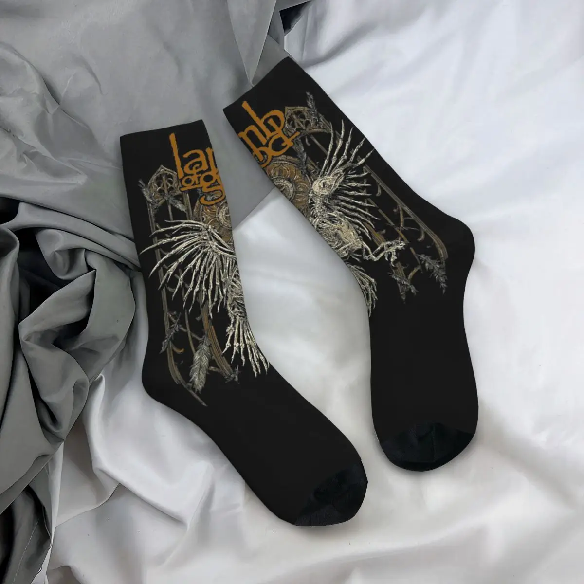 Homens e mulheres Lamb Of God Metal Band Socks, Cozy Death Metal Graphic Long Socks, Little Small Gifts, Acessórios