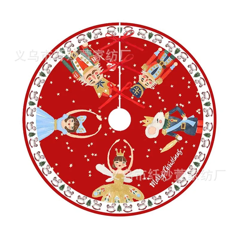 

New Christmas Tree Skirt Tree Base Decoration Mat Under The Tree Apron Enhance The Festive Atmosphere Red Holiday Party Supplies