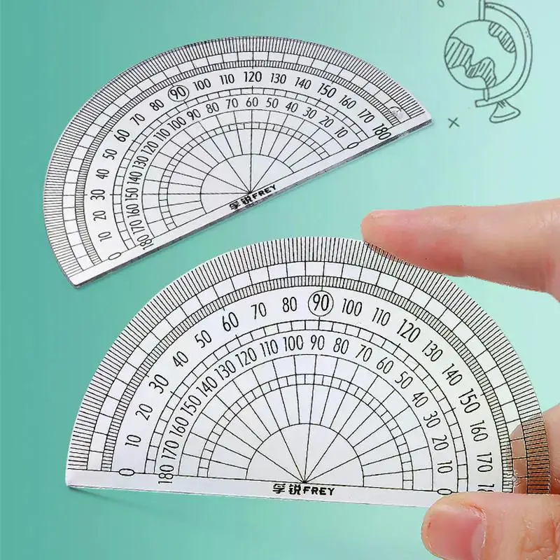 7pcs Mathematical Set Compass Lead Straight Ruler Combination for Students 2023 School Supplies Cute Math Drawing Measuring Tool