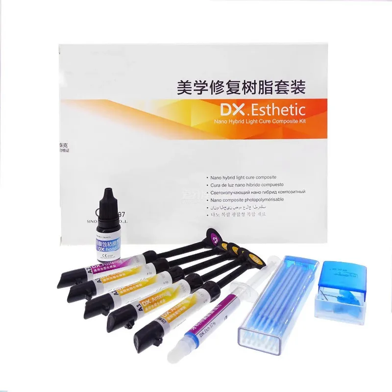 

Набор для ремонта стоматологической смолы Реставрационная смола Универсальная светоотверждаемая смола Стоматологический клей Отбеливающие материалы Лабораторные инструменты