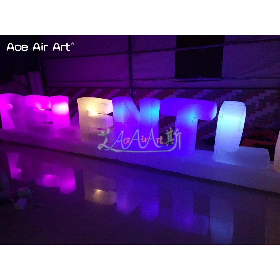 Personalised LED Letters Inflatable Ligting Letters of Alphabet Words RELENTLESS Balloon for Advertising and Decoration