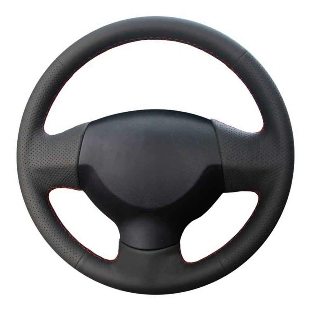 Hand-Stitched Non-slip Black Artificial Leather Car Steering Wheel Cover For Mitsubishi Lancer EX 10 Lancer X Outlander