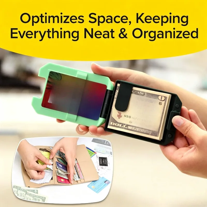 Ultra Thin RFID Blocking Card Wallet Anti Theft Automatic Pop Up Credit Card Holder Pocket Card Case