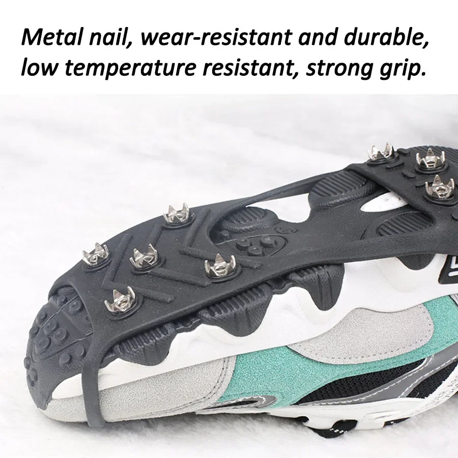 Crampons coordonnants pour chaussures, pince à glace, couvre-chaussures, extérieur, randonnée, escalade, neige sur glace, hiver, 8 dents