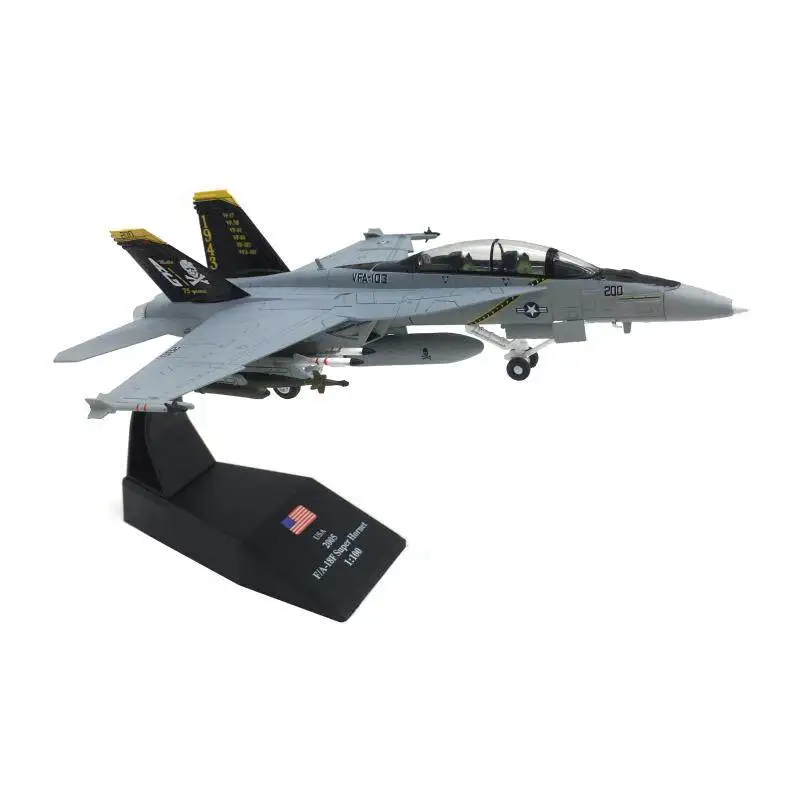 1/100 U.S. Navy F-18 Hornet fighter-attack aircraft (Fuselage Alloy) Static Model Ornaments