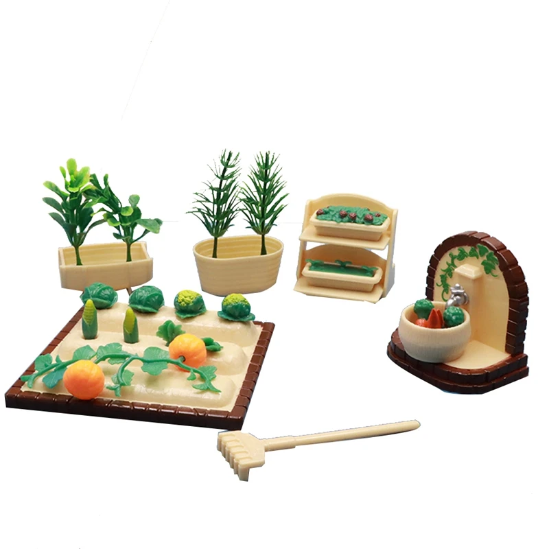 

HOT-Mini Radish Vegetables Farm Set Micro-Landscape Decoration Dollhouse Children Play House Toys