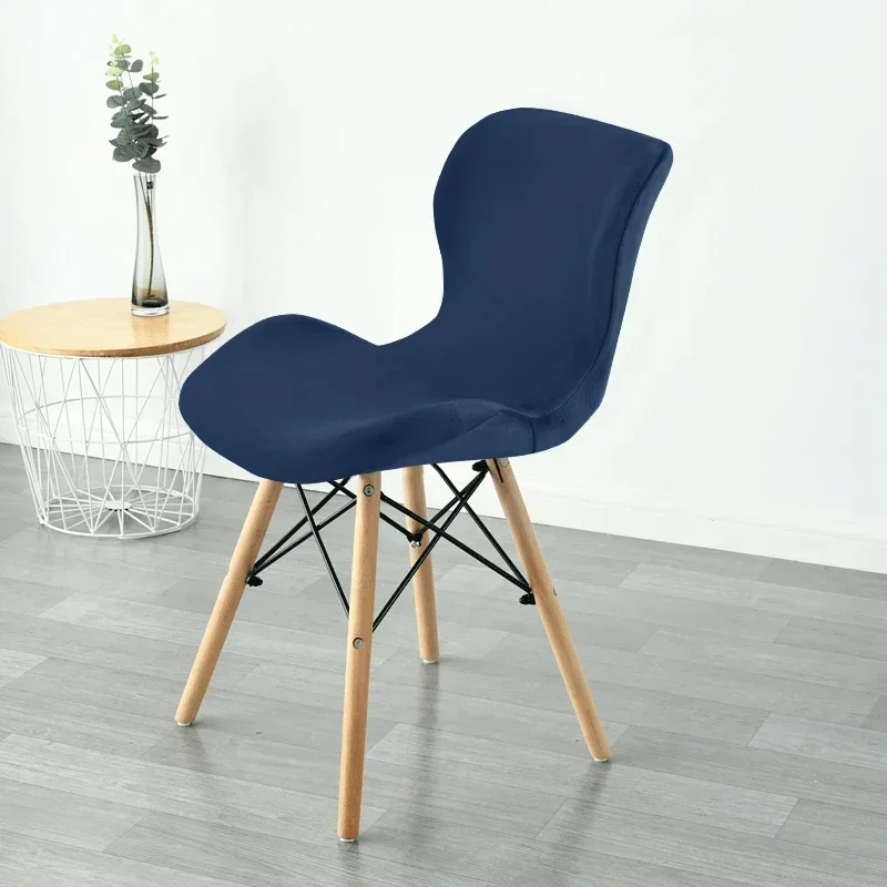 1/2/4/6pcs Velvet Butterfly Chair Cover Curved Dining Seat Covers Accent Chair Slipcover Funda Silla Asiento Bar Stool Cover