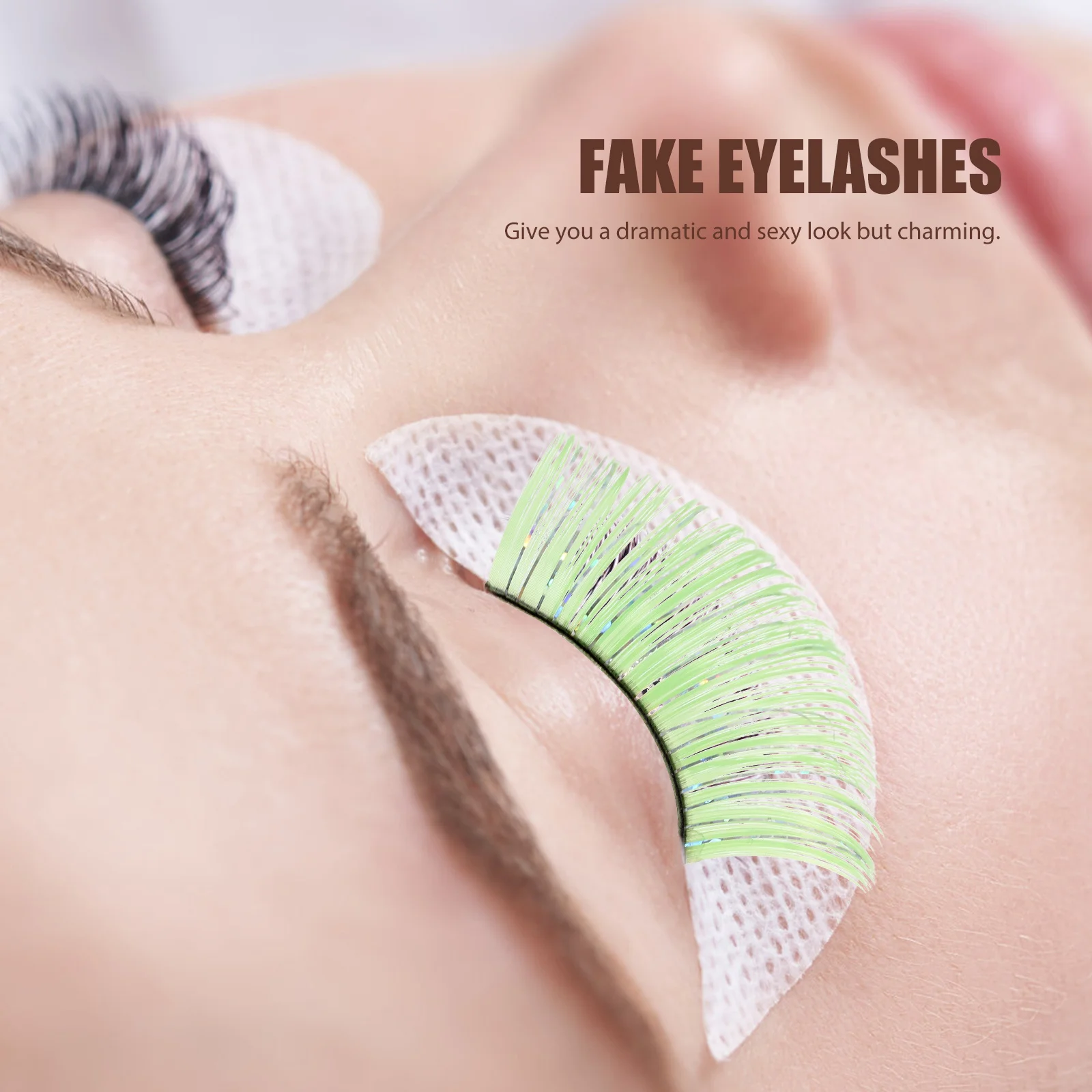 Ciglia finte 5 paia Ciglia artificiali spesse lunghe colorate per la festa Trucco di Halloween Ciglia finte dense da donna
