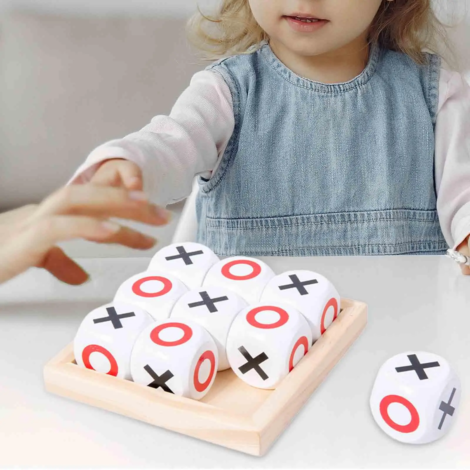 

Tic TAC Toe Board Game Family Board Game Classical Coffee Table Game for Families Adults Children Indoor Outdoor Holiday Gifts