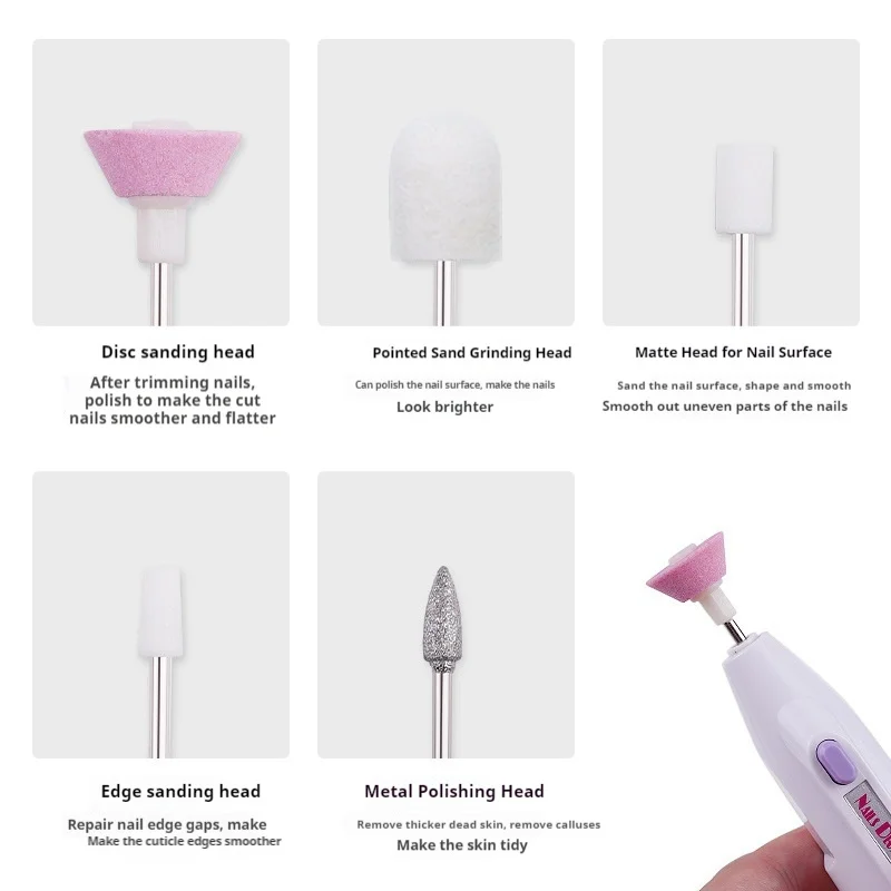 Nail Polisher Mini Electric Nail Drill Kit Manicure Pedicure Grinding Polishing Nail Art Sanding File Pen Tools Machine