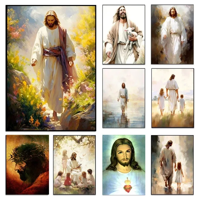 Vintage Religion Jesus Christ The Last Supper Bible Verse Art Poster Canvas Painting Wall Living Room Home Decor