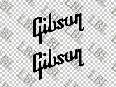 

For (2Pcs) Set of 2 guitar headstock Gibson vinyl decal sticker - Les Paul