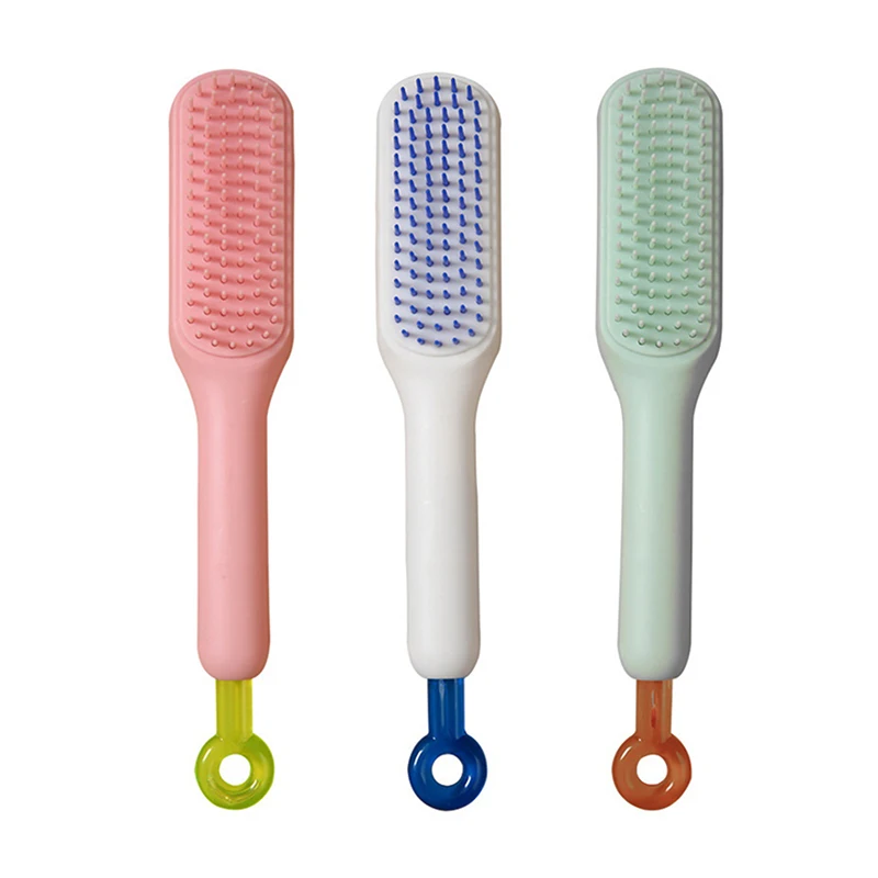 Portable Hair Comb Detangling Hair Brush Self-Cleaning Telescopic Anti Static Head Massager Travel Combs Hair Styling Accessorie