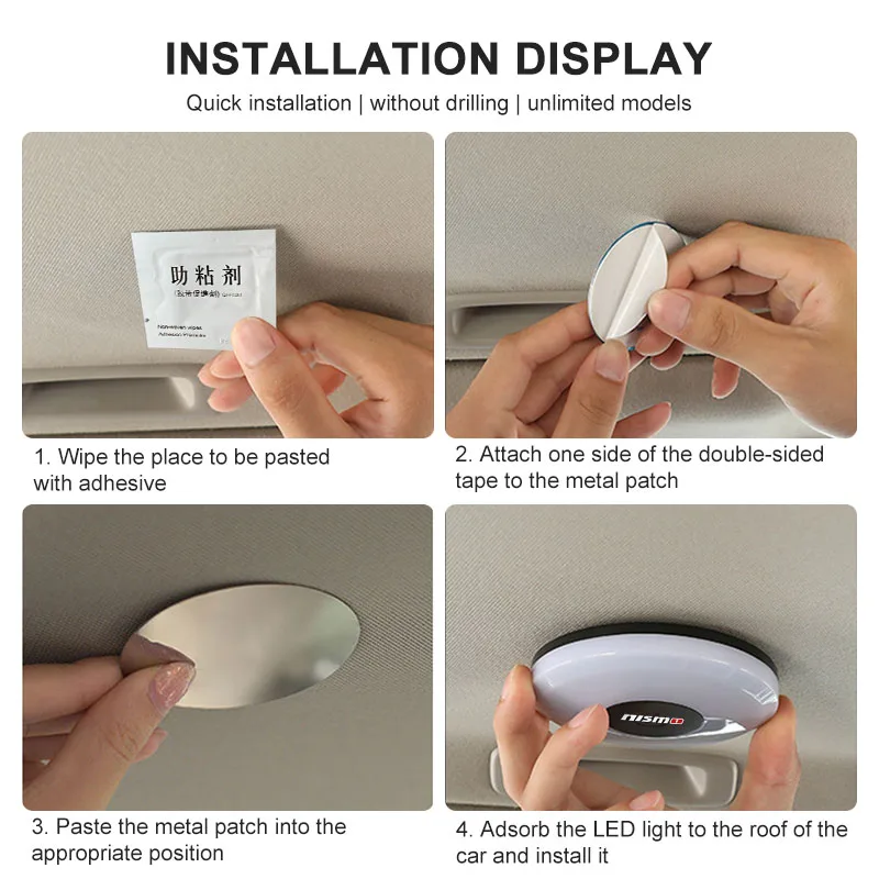 Auto Innen Touch Dome Licht LED Styling Nachtlicht Zubehör für Nismo Nissan Almera Tiida Juke Teana Qashqai 350Z 370Z GTR