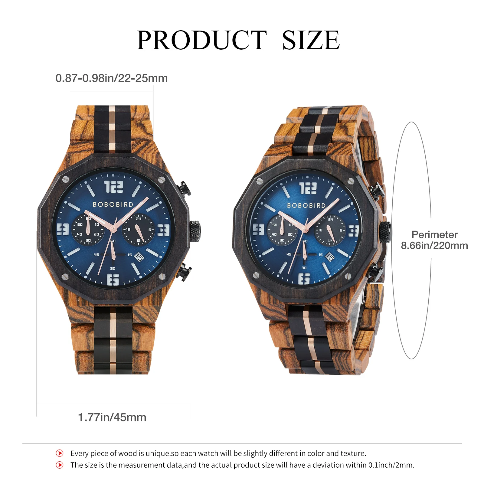 BOBOBIRD Orologi da uomo in legno con datario Orologio da polso al quarzo Moda Nome personalizzato Testo posteriore Relogio Masculino Dropshipping