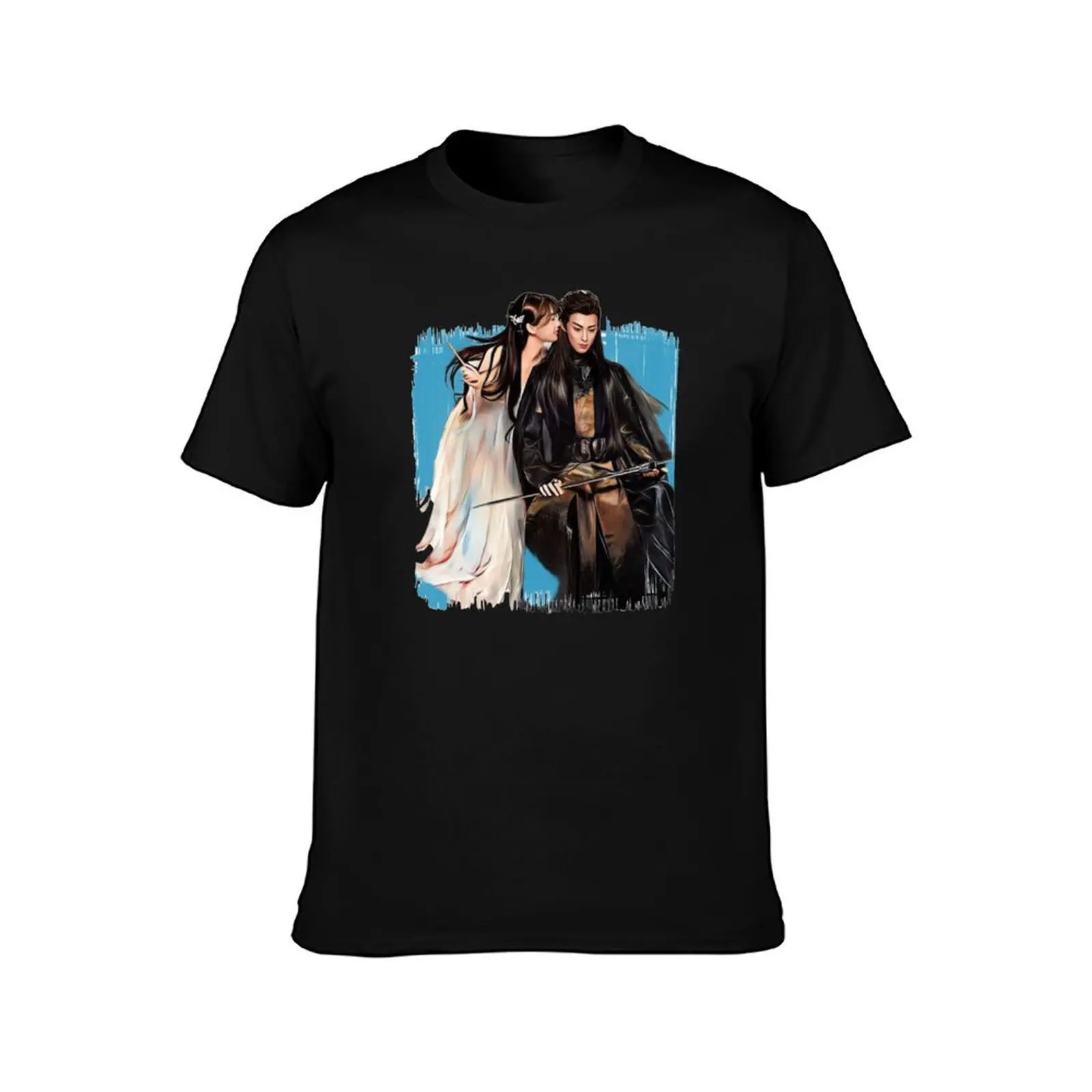 Dylan Wang Yu Shuxin Love between fairy and Devil T-Shirt cute clothes anime stuff mens t shirts top quality