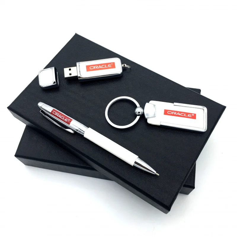 

2025customized.Business Customized Luxury business keyring and ballpen and USB flash disk Sets 152025-CR