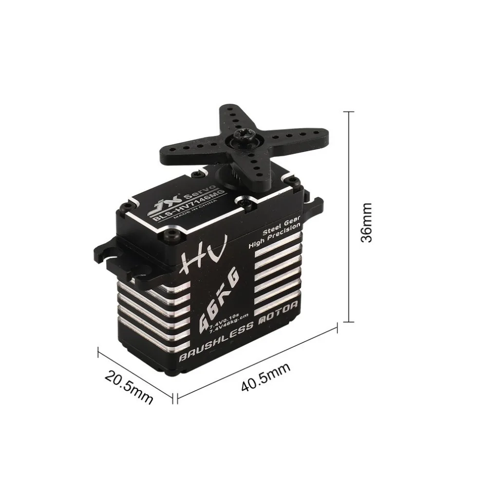 JX Servo BLS-HV7146MG 46KG Numérique Brushless Standard HV Haute Précision En Acier Engrenage Moteur Book ine CNC En Aluminium Shell pour RC Voiture Partie