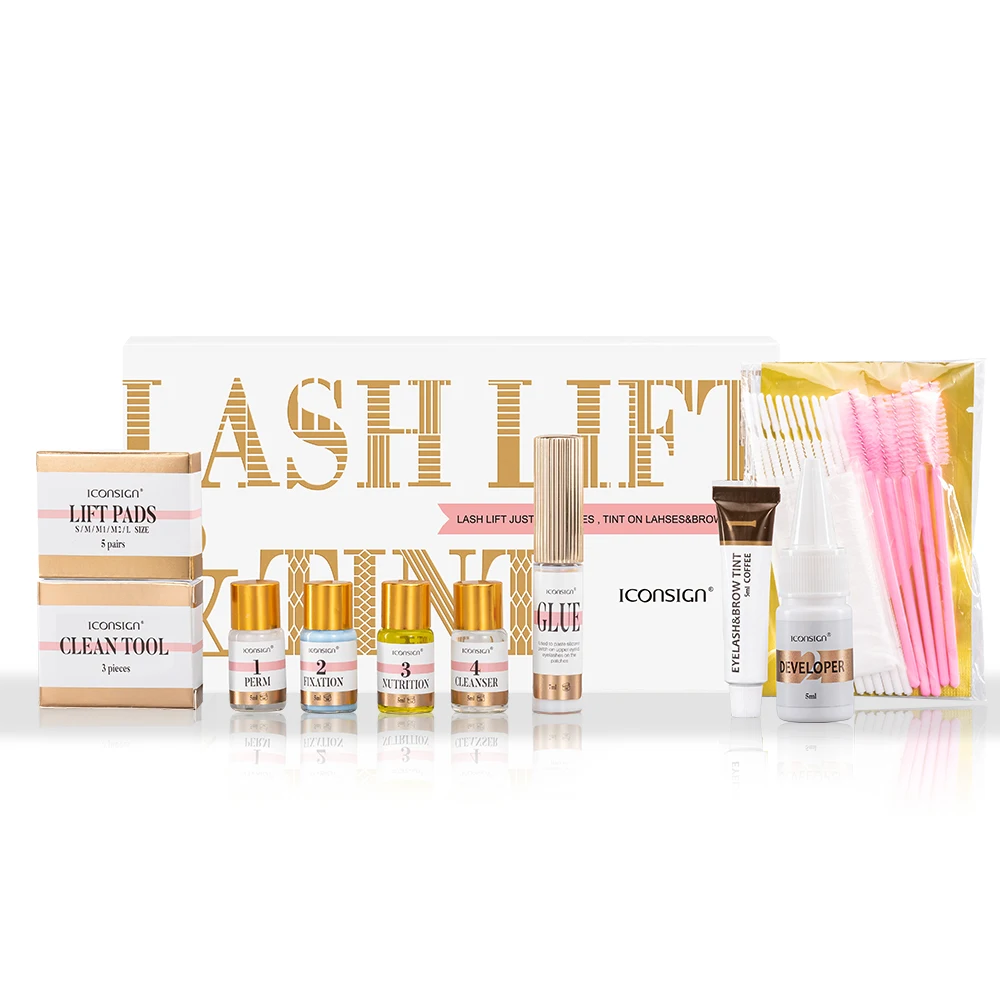 ICONSIGN Lash Lift and Tint Kit Professional Eyelash Perm Kit 2 in 1 Lashes Tint Brow Lashes Tint Brow Dye Eyes Makeup Tools