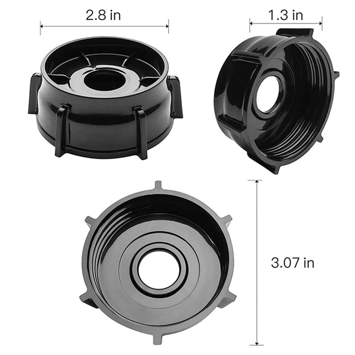 1Pcs 4902-003 Blender Jar Bottom for Oster and Osterizer Blenders, Premium Oster Blender Replacement Parts (Black)