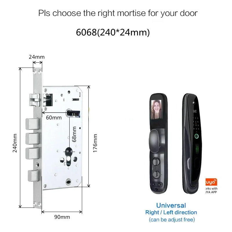 Cheap And Fine New Arrival Smart Door Lock Fingerprint Digital Wifi Lock Connected Camera