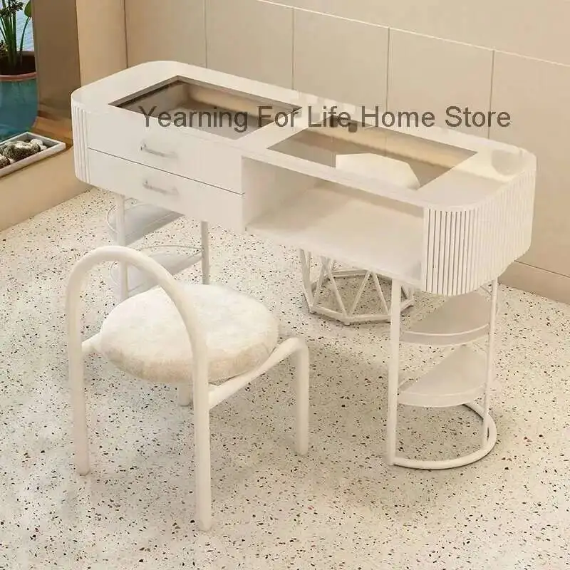 

Table Stand Cabinets Workstation Nail Accessories Tech White Nail Table Luxury Nordic Tavolo Unghie Manicure Furniture