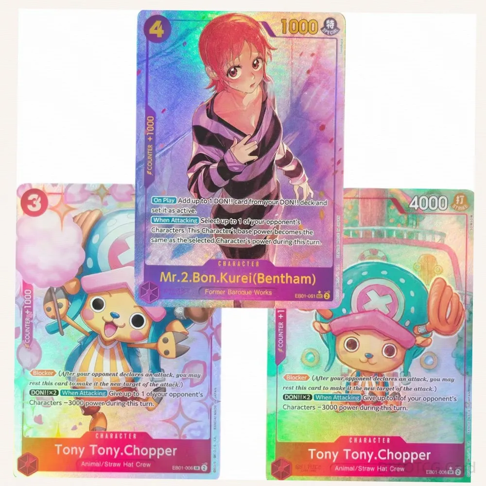Коллекционные карты Proxy One Piece Card Game: Тони Чоппер EB01-006, Мистер 2. Бон. Курей Бентхэм EB01-061, TCG Аниме-карты