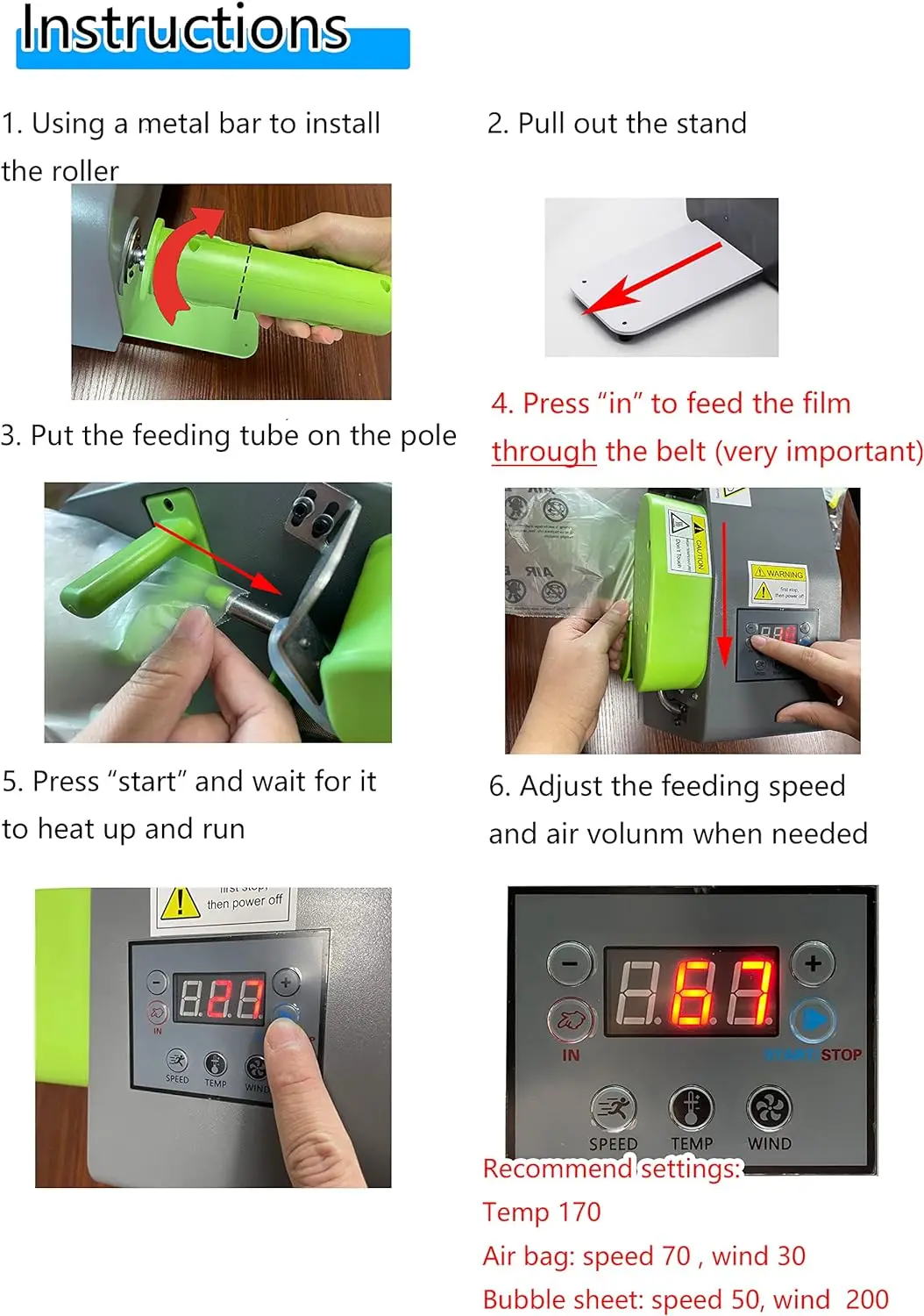 HY-02 Mini Automatic 200W Pillow Filling Air Cushion Bubble Bag Making Machine With More Powerful Aluminum Alloy Blower