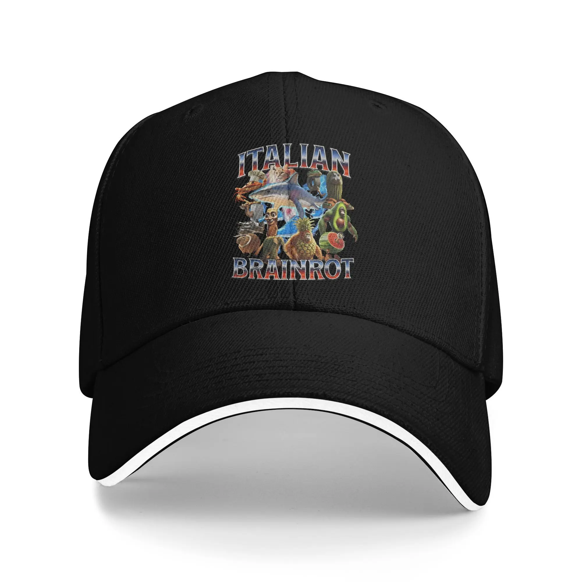 

Italian Brainrot Tralalelo Tralala Tung Tung Tung Sahur Meme Baseball Caps Casual Sandwich Hats Men Women Adjustable Dad Hat